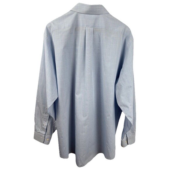 Brooks Brothers Dress Shirt Mens 17-34/35 Blue/White Checkered Cotton No Iron - Picture 3 of 7